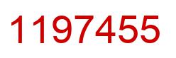 Number 1197455 red image