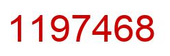 Number 1197468 red image