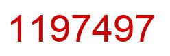 Number 1197497 red image