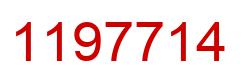 Number 1197714 red image