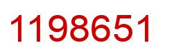 Number 1198651 red image