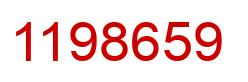 Number 1198659 red image