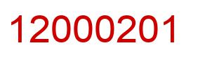 Number 12000201 red image