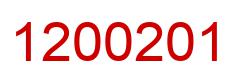 Number 1200201 red image