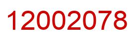 Number 12002078 red image