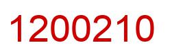 Number 1200210 red image