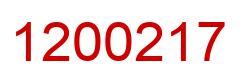 Number 1200217 red image