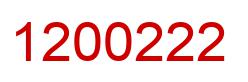 Number 1200222 red image