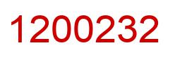 Number 1200232 red image