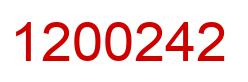 Number 1200242 red image