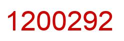 Number 1200292 red image