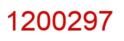 Number 1200297 red image