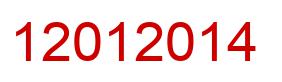 Number 12012014 red image