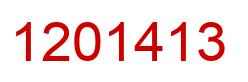 Number 1201413 red image