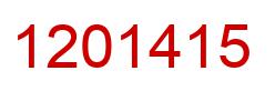 Number 1201415 red image