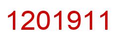 Number 1201911 red image