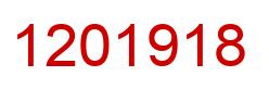 Number 1201918 red image