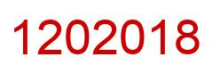 Number 1202018 red image