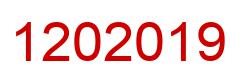 Number 1202019 red image