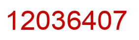 Number 12036407 red image