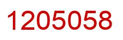 Número 1205058 imagen rojo
