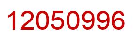 Número 12050996 imagen rojo