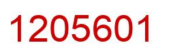 Número 1205601 imagen rojo