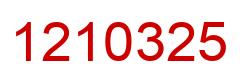 Number 1210325 red image