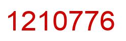 Number 1210776 red image