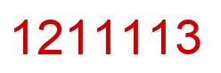 Number 1211113 red image