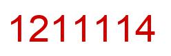 Number 1211114 red image