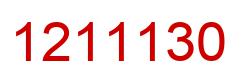 Number 1211130 red image