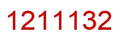 Number 1211132 red image