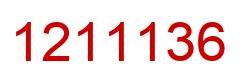 Number 1211136 red image