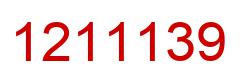 Number 1211139 red image