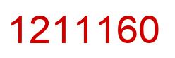 Number 1211160 red image