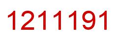 Number 1211191 red image