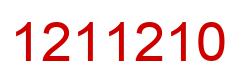 Number 1211210 red image