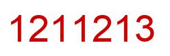 Number 1211213 red image