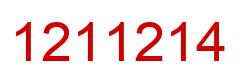 Number 1211214 red image