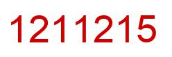 Number 1211215 red image