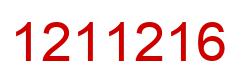 Number 1211216 red image