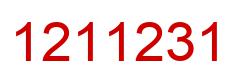 Number 1211231 red image