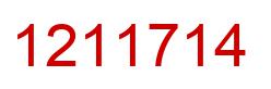 Number 1211714 red image