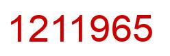 Number 1211965 red image