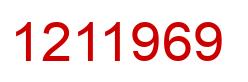Number 1211969 red image