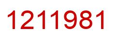 Number 1211981 red image