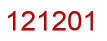 Number 121201 red image