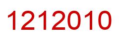 Number 1212010 red image