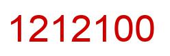 Number 1212100 red image